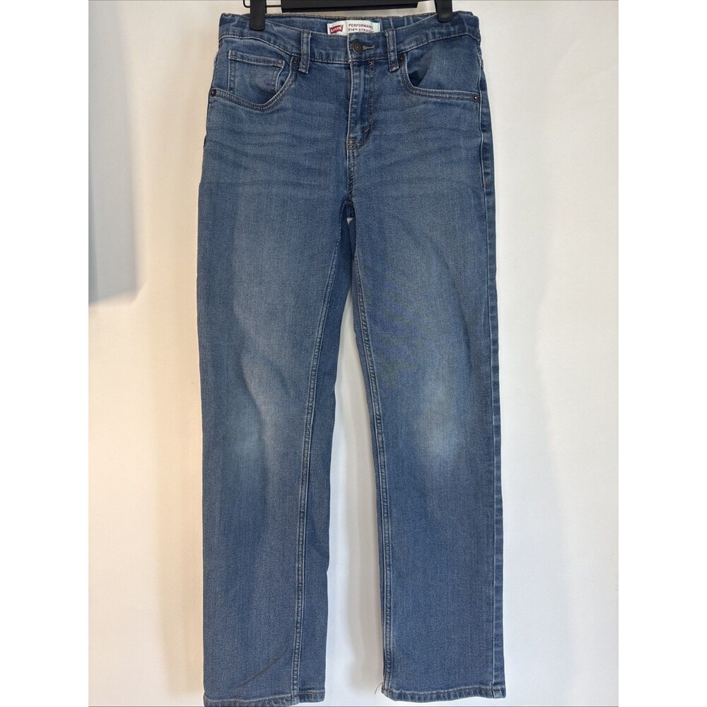 Levi's 514 Jeans Boys 16 28x30 Blue Relaxed Fit Straight Leg Medium Wash Denim